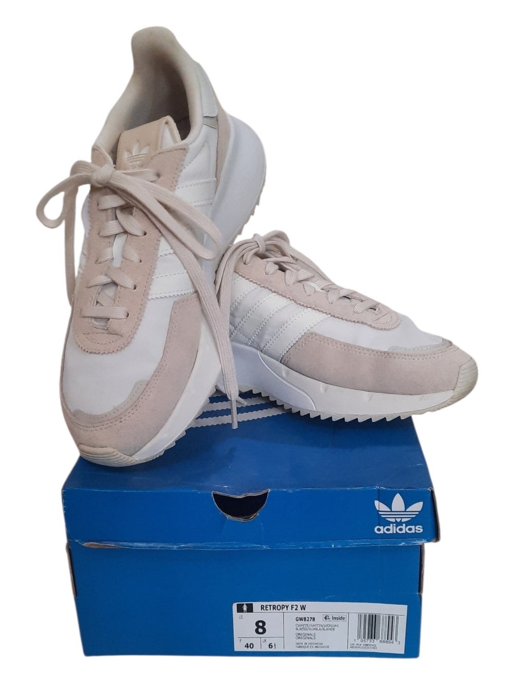 adidas Originals Retropy F2 Cream/White Sz 8
